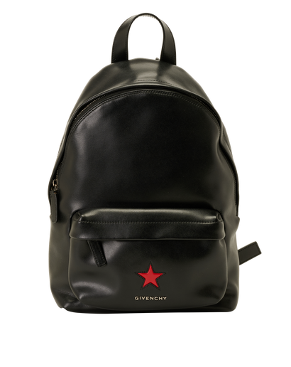 Medium Star Backpack, &pound;250, Handbags, Black, Leather, Front view